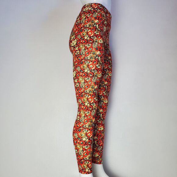 NEW LuLaRoe Red Floral Leggings - Picture 2 of 9